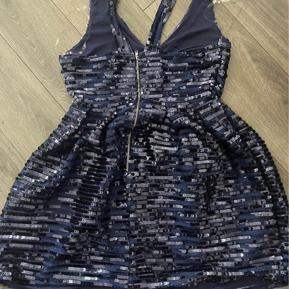 ShopHopes blue sequin dress size large! - Picture 2 of 2